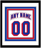 New York Nameplate & Number (Back) Combined - Road White (2004-2017) - Triple Mat 1
