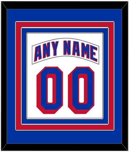 New York Nameplate & Number (Back) Combined - Home White (1990-2004) - Premier Tier 2