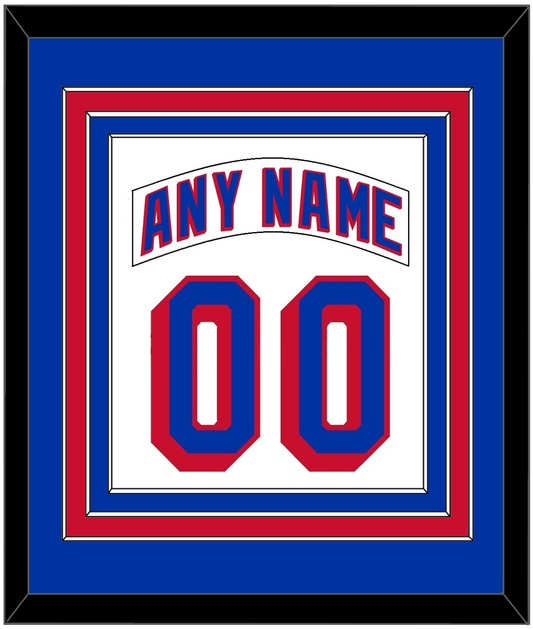 New York Nameplate & Number (Back) Combined - Road White - Premier Tier 2