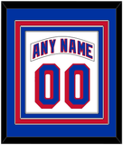 New York Nameplate & Number (Back) Combined - Road White (2004-2017) - Triple Mat 2