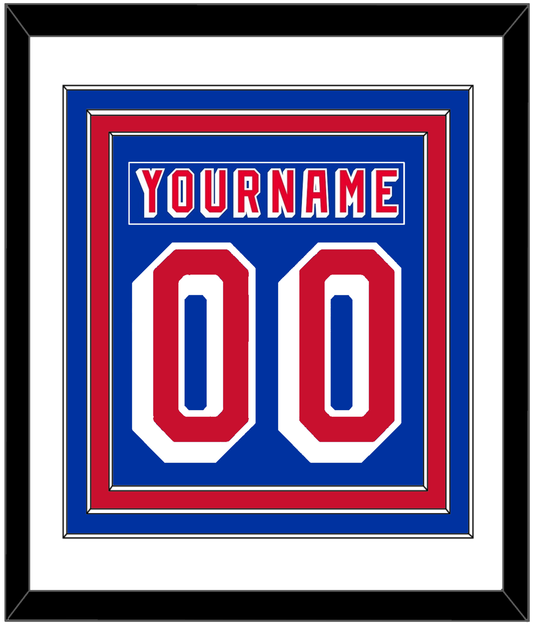 New York Nameplate & Number (Back) Combined - Road Blue (1978-1990) - Premier Tier 1