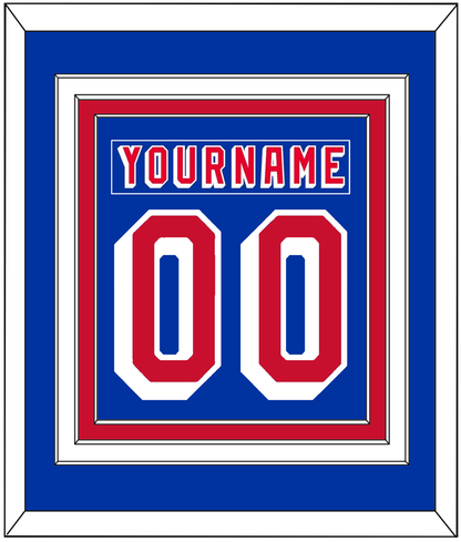 New York Nameplate & Number (Back) Combined - Road Blue (1978-1990) - Premier Tier 2