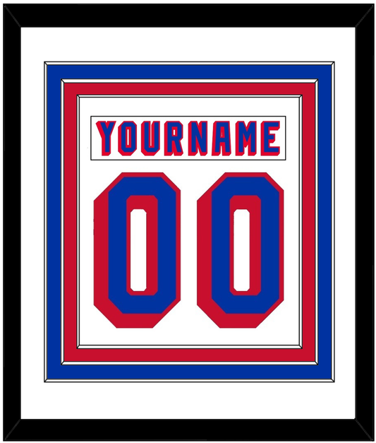 New York Nameplate & Number (Back) Combined - Home White (1978-1990) - Premier Tier 1