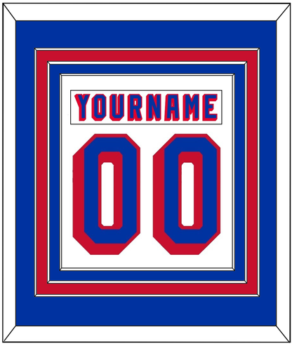 New York Nameplate & Number (Back) Combined - Home White (1978-1990) - Premier Tier 2
