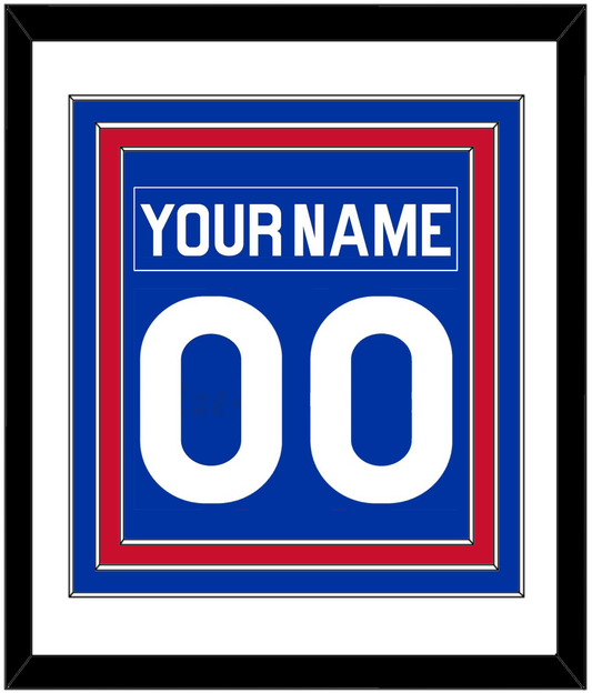 New York Nameplate & Number (Back) Combined - Road Blue (1977-1978) - Premier Tier 1