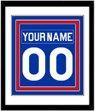 New York Nameplate & Number (Back) Combined - Road Blue (1977-1978) - Triple Mat 1