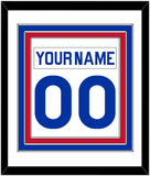 New York Nameplate & Number (Back) Combined - Home White (1976-1978) - Triple Mat 1