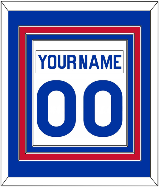 New York Nameplate & Number (Back) Combined - Home White (1976-1978) - Premier Tier 2