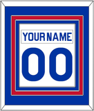 New York Nameplate & Number (Back) Combined - Home White (1976-1978) - Triple Mat 2