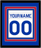 New York Nameplate & Number (Back) Combined - Home White (1976-1978) - Triple Mat 2