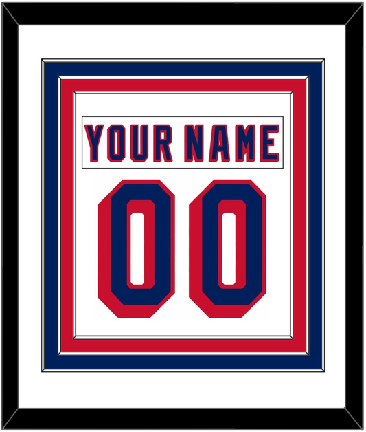 New York Nameplate & Number (Back) Combined - Home White (1970-1976) - Premier Tier 1