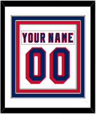 New York Nameplate & Number (Back) Combined - Home White (1970-1976) - Triple Mat 1