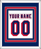 New York Nameplate & Number (Back) Combined - Home White (1970-1976) - Triple Mat 2