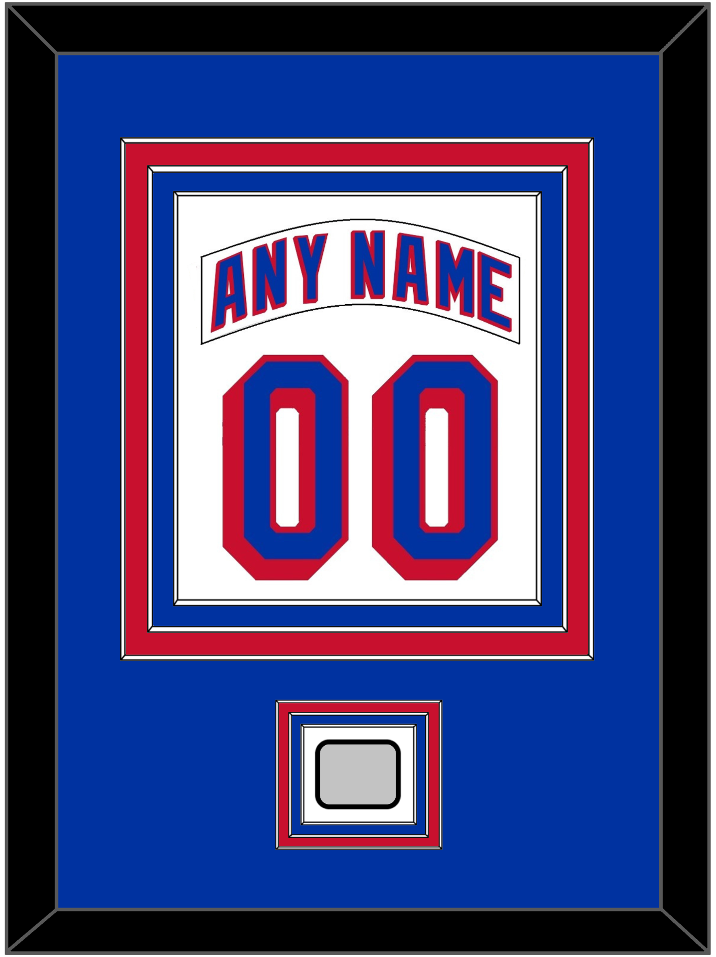 New York Nameplate & Number (Back) Combined, With 1994 Stanley Cup Finals Patch - Home White (1990-2004) - Premier Tier 2