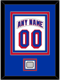 New York Nameplate & Number (Back) Combined, With 1994 Stanley Cup Finals Patch - Home White (1990-2004) - Triple Mat 2