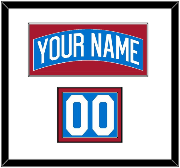 New York Nameplate & Number (Shoulder) - Centennial Blue - Double Mat 1
