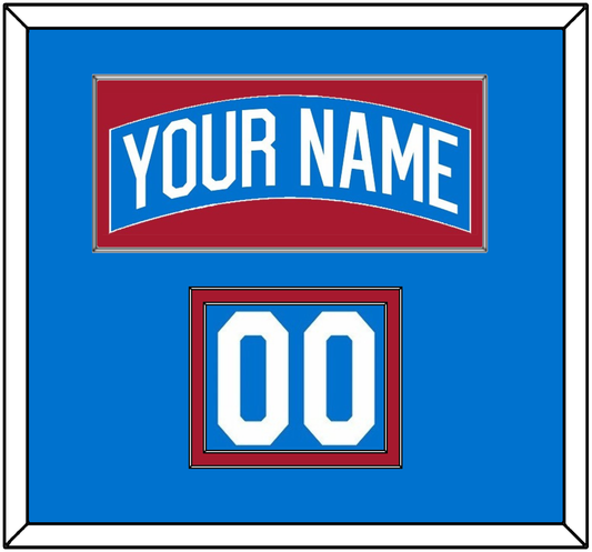 New York Nameplate & Number (Shoulder) - Centennial Blue - Signature Tier 2