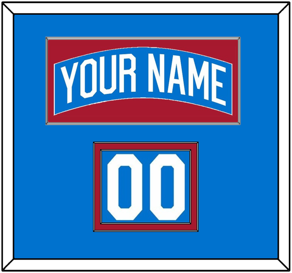 New York Nameplate & Number (Shoulder) - Centennial Blue - Double Mat 2