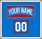 New York Nameplate & Number (Shoulder) - Centennial Blue - Double Mat 2