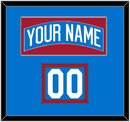 New York Nameplate & Number (Shoulder) - Centennial Blue - Signature Tier 2