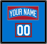 New York Nameplate & Number (Shoulder) - Centennial Blue - Double Mat 2