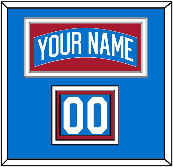 New York Nameplate & Number (Shoulder) - Centennial Blue - Triple Mat 2