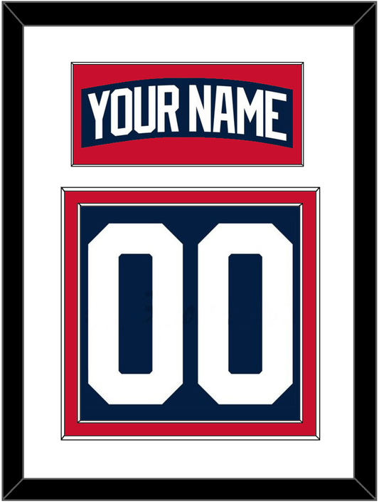 New York Nameplate & Number (Back) - Alternate Blue - Signature Tier 1