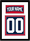 New York Nameplate & Number (Back) - Alternate Blue - Double Mat 1