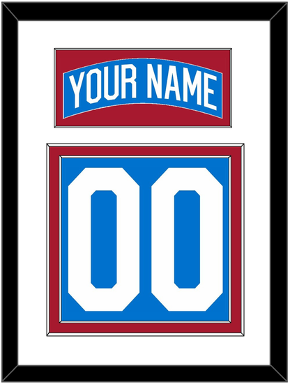 New York Nameplate & Number (Back) - Centennial Blue - Signature Tier 1