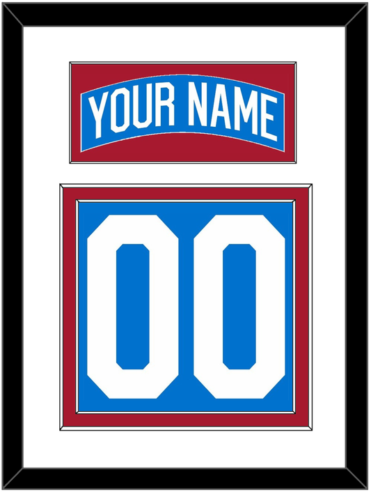 New York Nameplate & Number (Back) - Centennial Blue - Signature Tier 1