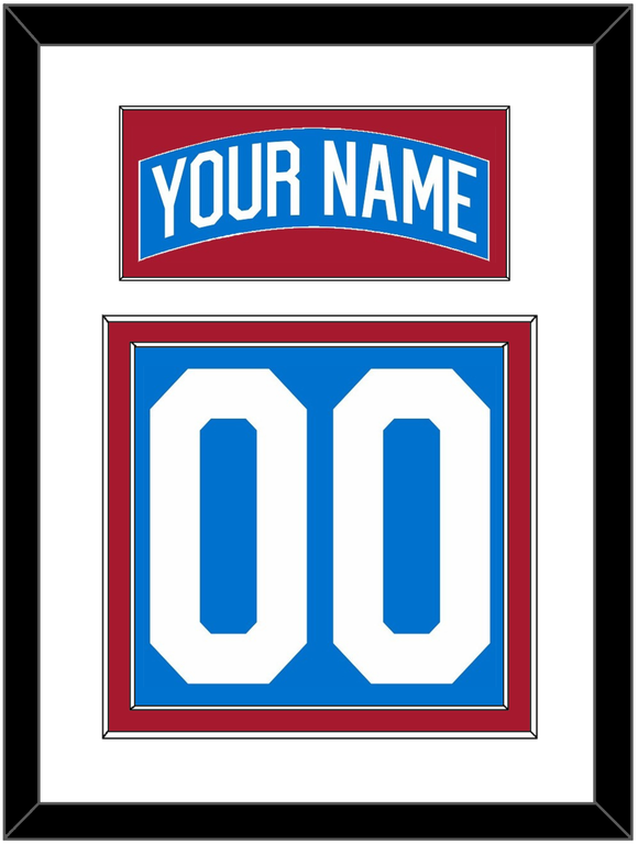 New York Nameplate & Number (Back) - Centennial Blue - Double Mat 1