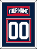 New York Nameplate & Number (Back) - Alternate Blue - Double Mat 2