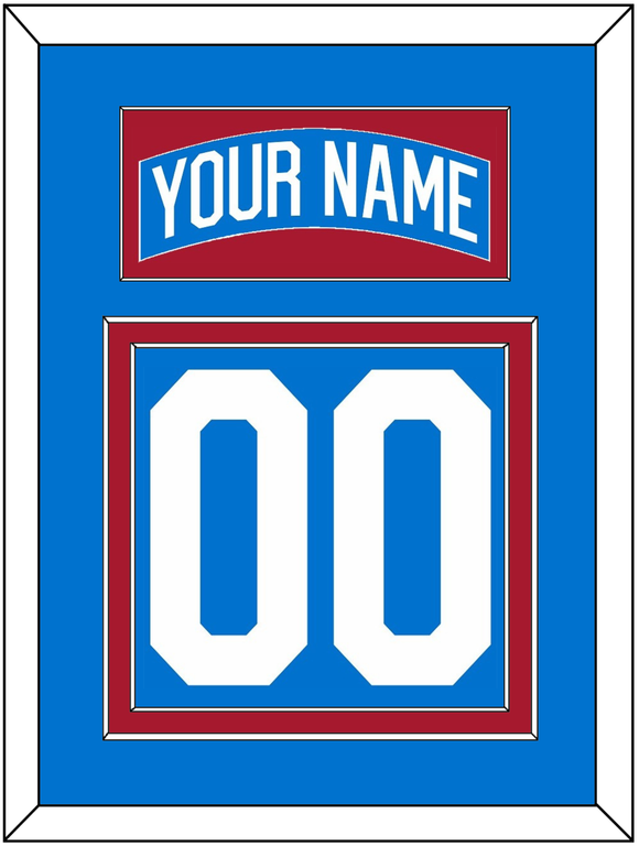 New York Nameplate & Number (Back) - Centennial Blue - Double Mat 2