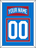 New York Nameplate & Number (Back) - Centennial Blue - Double Mat 2