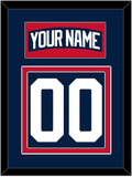New York Nameplate & Number (Back) - Alternate Blue - Double Mat 2