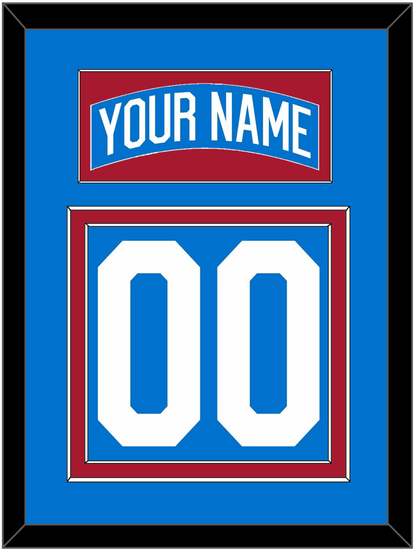New York Nameplate & Number (Back) - Centennial Blue - Signature Tier 2