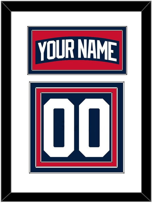 New York Nameplate & Number (Back) - Alternate Blue - Premier Tier 1