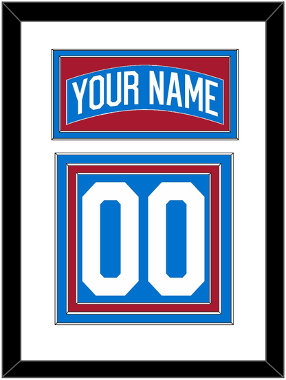 New York Nameplate & Number (Back) - Centennial Blue - Premier Tier 1
