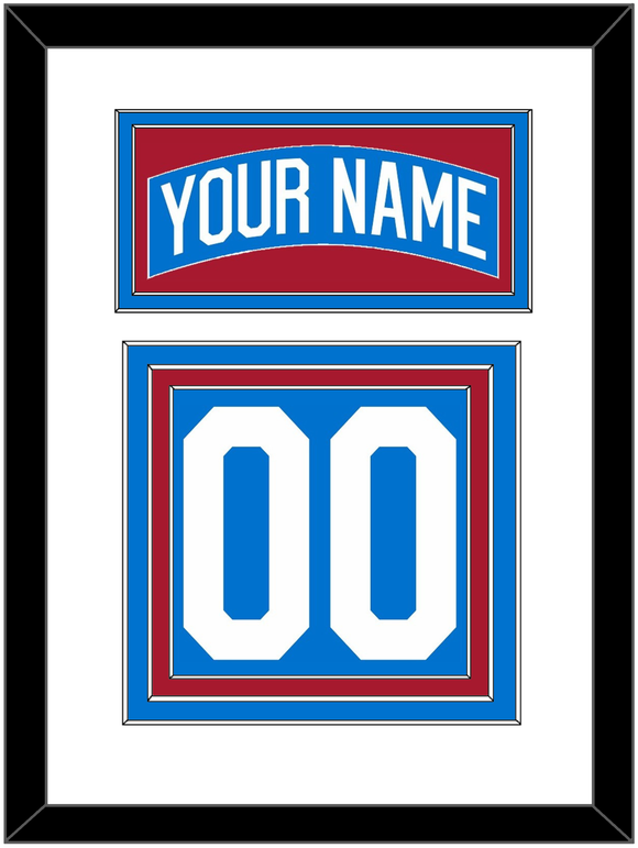 New York Nameplate & Number (Back) - Centennial Blue - Triple Mat 1