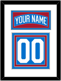 New York Nameplate & Number (Back) - Centennial Blue - Triple Mat 1