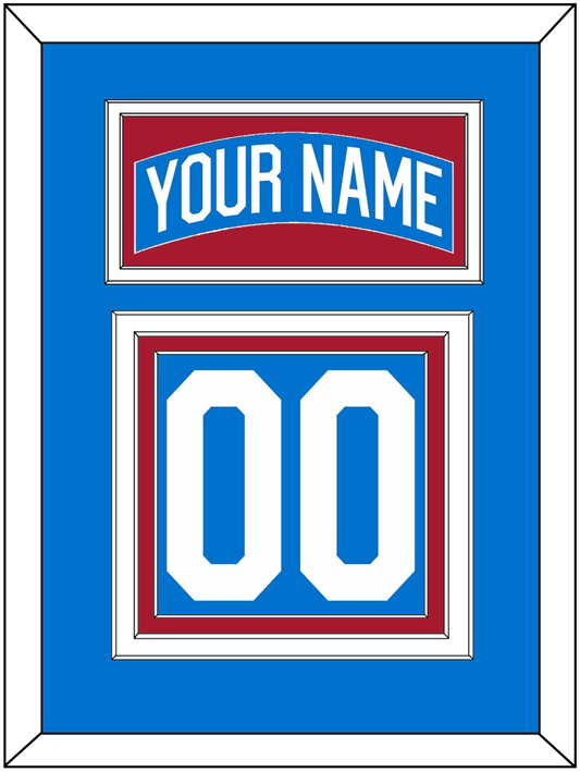 New York Nameplate & Number (Back) - Centennial Blue - Premier Tier 2