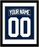 New York Nameplate & Number (Back) Combined - Alternate Blue - Single Mat 1