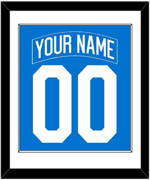 New York Nameplate & Number (Back) Combined - Centennial Blue - Single Mat 1