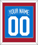 New York Nameplate & Number (Back) Combined - Centennial Blue - Single Mat 2