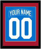New York Nameplate & Number (Back) Combined - Centennial Blue - Single Mat 2