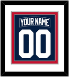 New York Nameplate & Number (Back) Combined - Alternate Blue - Double Mat 1