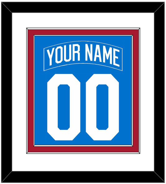 New York Nameplate & Number (Back) Combined - Centennial Blue - Signature Tier 1