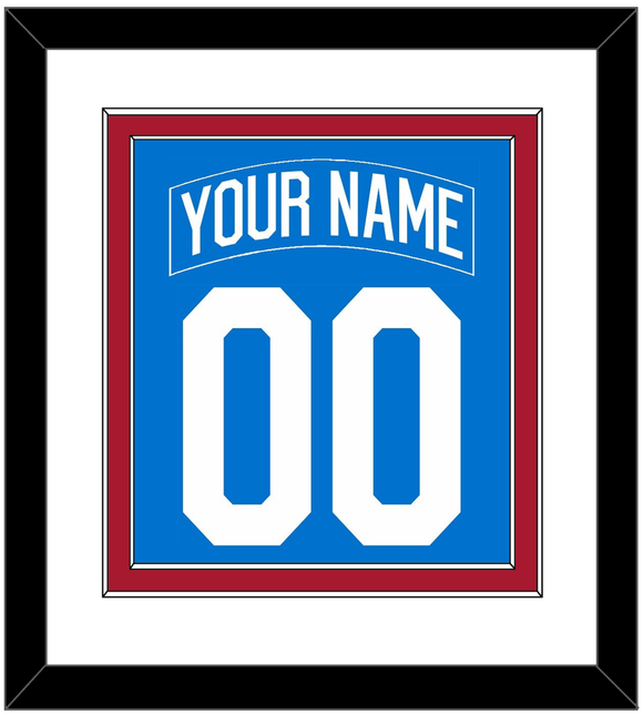 New York Nameplate & Number (Back) Combined - Centennial Blue - Double Mat 1