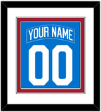 New York Nameplate & Number (Back) Combined - Centennial Blue - Double Mat 1