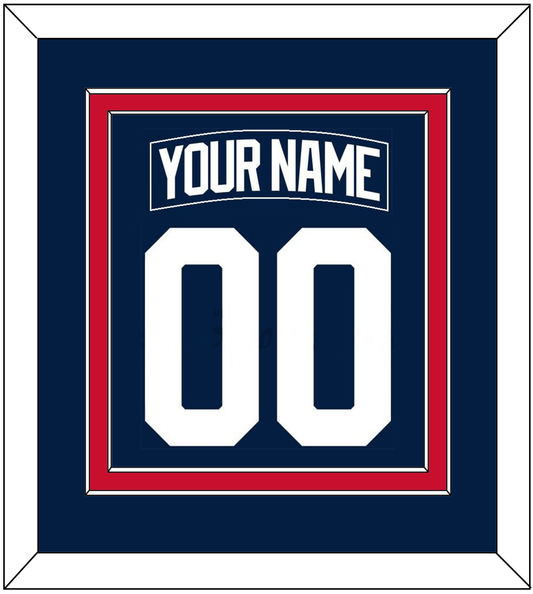 New York Nameplate & Number (Back) Combined - Alternate Blue - Signature Tier 2